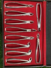 Extracting Forceps Set of 10 Pcs - Dental Extraction Forceps Kit