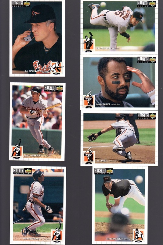 1994 Upper Deck BALTIMORE ORIOLES Team Set (20 cards)