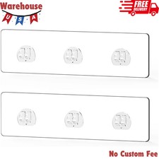 2 Pack Adhesive Replacement Hooks for Shower Caddy No Drilling Bathroom Storage