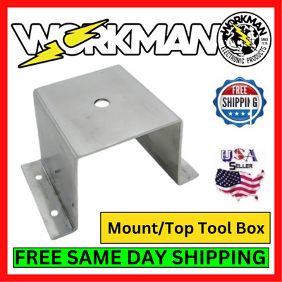 Workman B112 Truck Bed Toolbox CB Antenna Mount Bracket Aluminum 1/2'' Hole 3/8-2