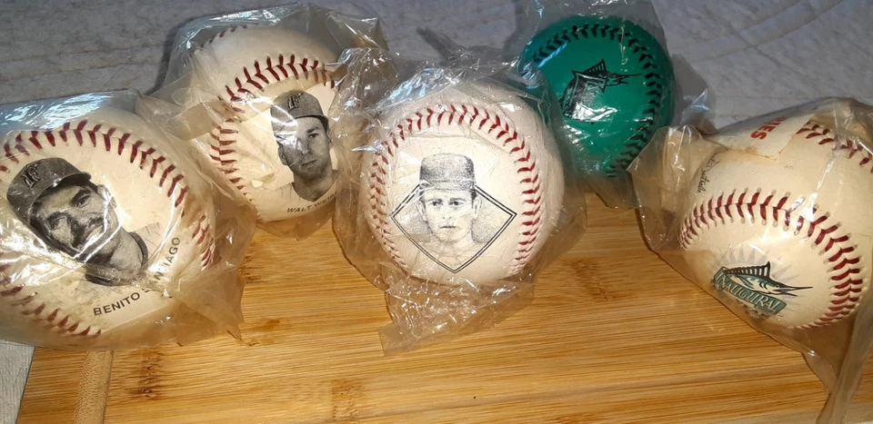 Chevron  Florida Marlins Commemorative Baseballs (5) - Image 2 of 3