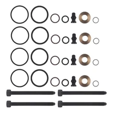 4PCS Injector Seal Washer Kits with Bolts for Audi A6 2000-2005 Car Replacement