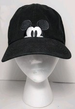 Disney Mickey and friends w/comic strip print Hat Cap Black Baseball Strap Back