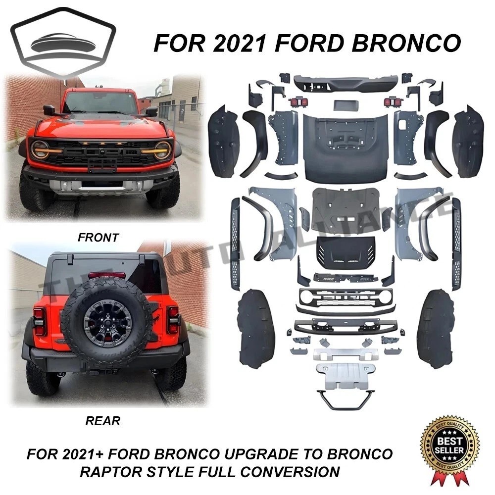 For 2021+ Ford Bronco Upgrade to BRONCO RAPTOR Style Full Conversion ...