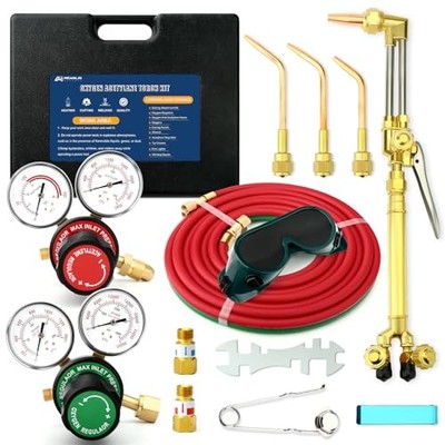  Oxygen and Acetylene Gas Torch and Welding Kit Medium Duty Cutting Torch 