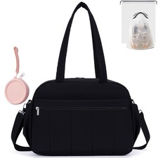 Small Gym Bag for Women, Travel Duffle Bag with Shoe Bags and Coin Pouch, Car...