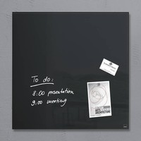 Sigel GL110 Glas-Magnetboard Artverum - Schwarz, 48 X 48 Cm