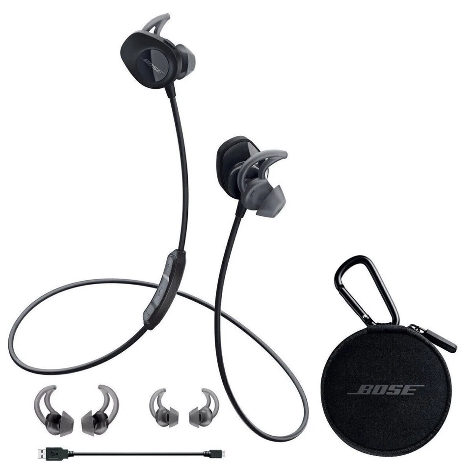 SoundSport Wireless In Ear Bluetooth Headphones Black Earphones Earbuds - Image 3 of 4