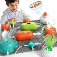 Science Kits for Kids Age 5-7, Circuits for Kids 8-12, Ammeter and Dust Sucti...