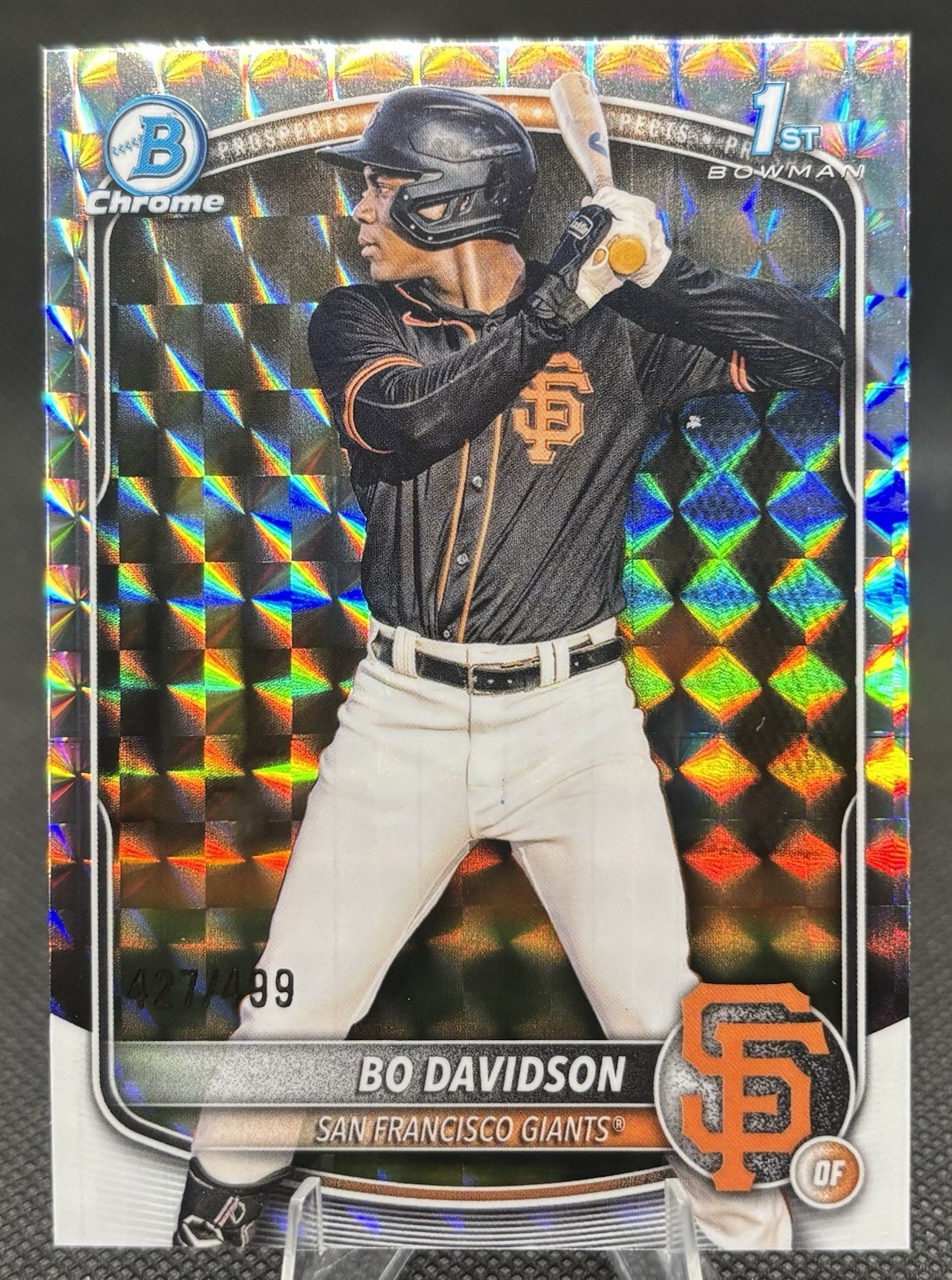 Bo Davidson 2025 Bowman Chrome 1st Geometric Refractor /499 SF Giants