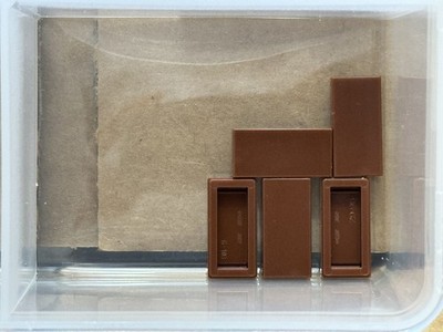 LEGO Parts - Reddish Brown Tile 1 x 2 - No 3069 - QTY 5