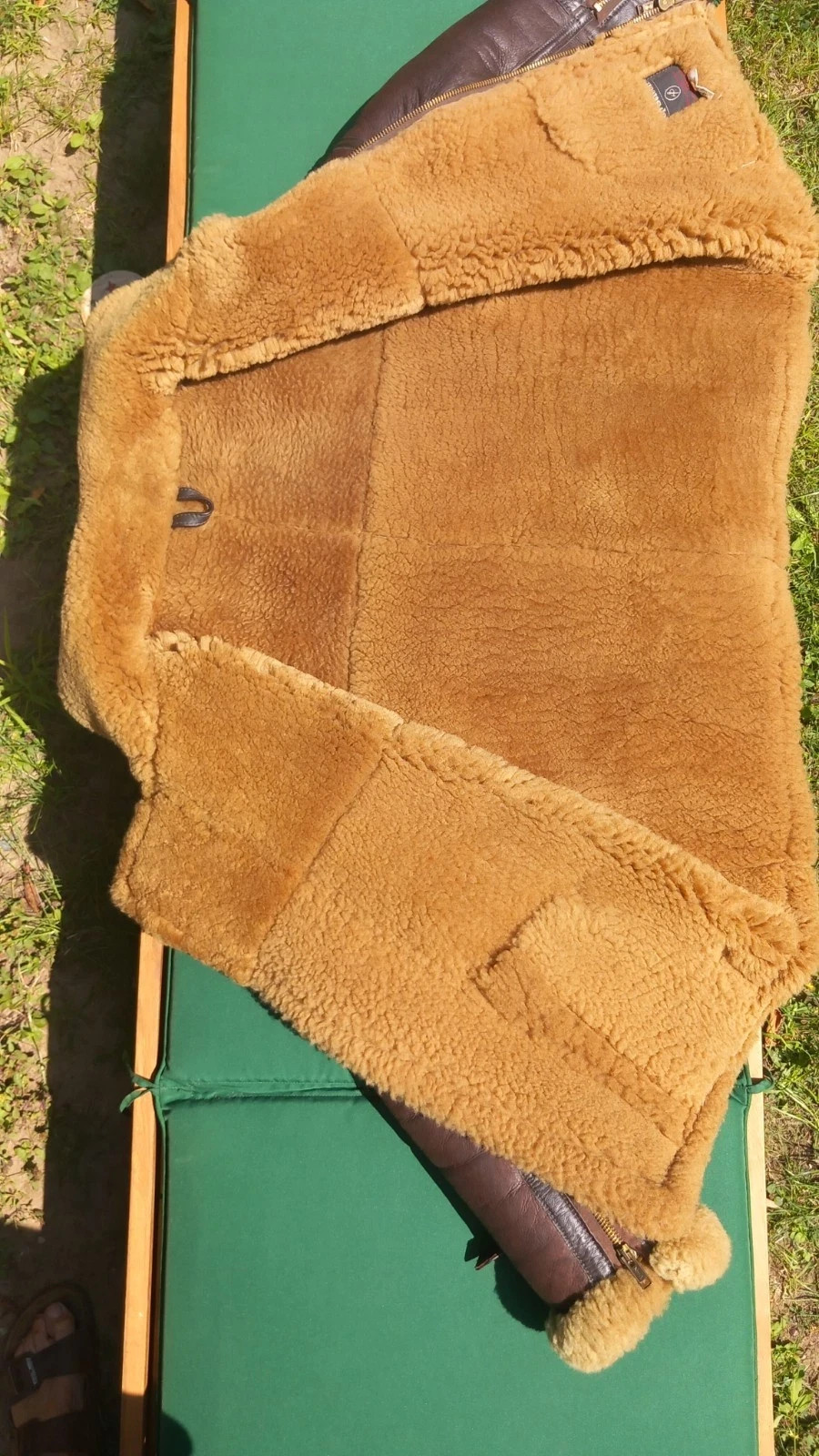 Men's B3 Irvin Sheepskin Flying Jacket RAF Aviation Flight Leather Bomber Jacket