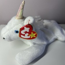 Ty Beanie Babies Mystic Unicorn with Iridescent Horn And Wool Mane 1994