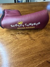 RARE Scotty Cameron Milled Putters Original Burgundy Leather Cover.