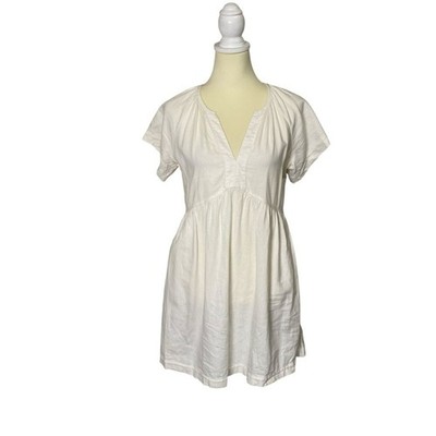 Universal Thread Linen Blend White Coastal Mini Dress Women's Size Small