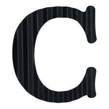 13.7" Metal Letters for Wall Decor, Corrugated Black Large 3D Letters, Decorativ