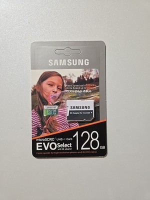 SAMSUNG EVO Select 128GB MicroSDXC UHS-I U3 100MB/s Full HD & 4K UHD Memory Card