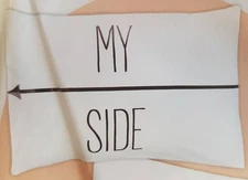 MY SIDE YOUR SIDE Novelty Pillow Case Bedroom Bed Home Decor