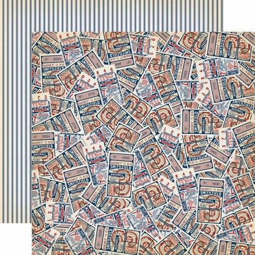 2 Hojas de Papel Bella BÉISBOL 12x12 Libro de recortes Cartas - Tú eliges - Imagen 7 de 13