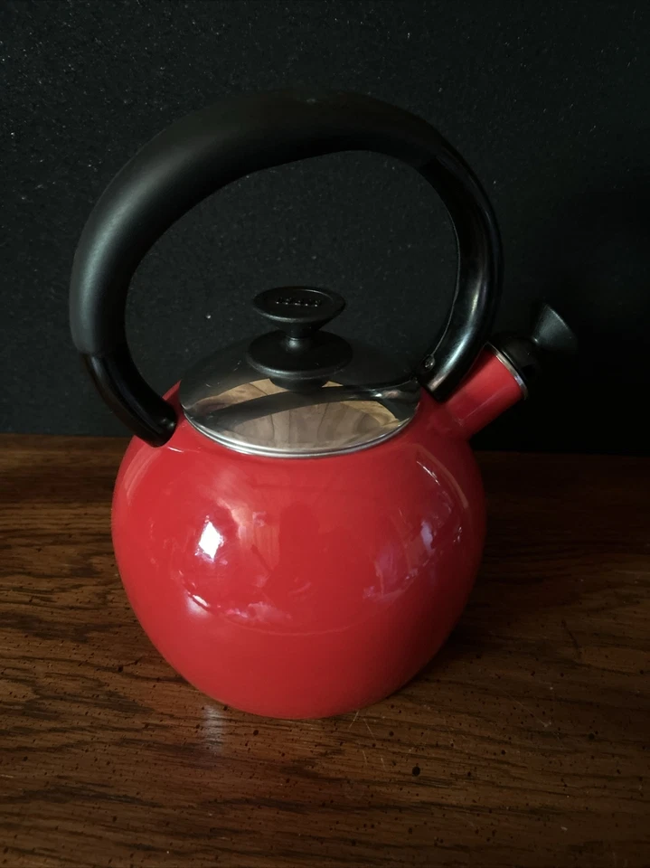 Copco tea kettle red color - Image 2 of 4