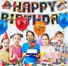 Race Car Birthday Party Supplies Race Car Cake Cupcake Balloons Birthday Banner  — photo 6