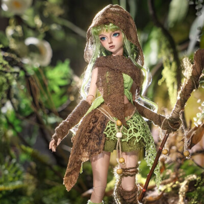 1/4 BJD Doll Full Set Ball Joints Doll Fantasy Forest Girl Eyes Face Makeup Gift