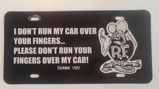 Rat Fink Finger Plastic License Plate Rat Rod Hot Rod Muscle Car Car Show