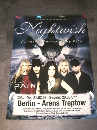 NIGHTWISH KONZERT POSTER - EUROPEAN PASSION PLAY 2008 TOUR BERLIN DIN A1 - 第 1/1 張圖片