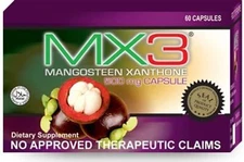 Mx3 Mangosteen Capsules 500Mg 60 Count Nutritional Supplement Sealed Stock
