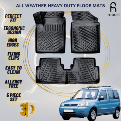 Floor Mats Liners For Citroen Berlingo 2002-2007 All Weather Heavy Duty Car Rugs