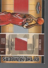 STEVE FRANCIS 2003-04 FLEER PATCHWORKS BY THE NUMBERS JERSEY PATCH #BTN/SF