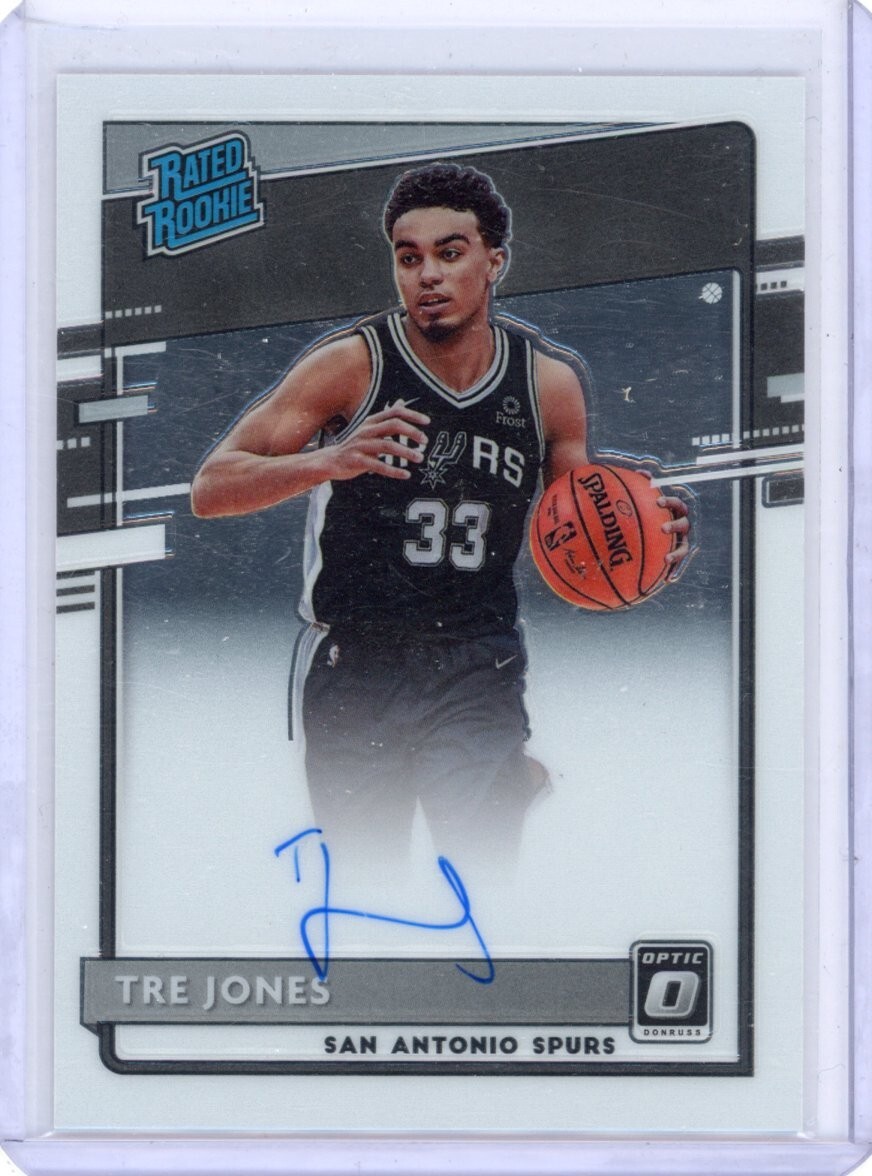 Tre Jones 2020 Panini Donruss Optic Signatures Rated Rookie Auto RC