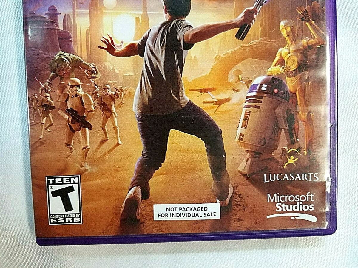 XBOX 360 KINECT STAR WARS GAME WITH BONUS DEMO DISC COMES WITH CASE NO  MANUAL