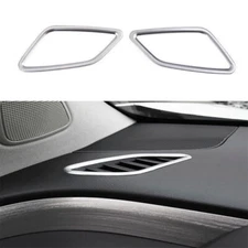 For Nissan Murano 2015-2023 Silver Steel Dashboard L&R Air Outlet Vent Trim 2PCS