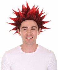 Bang Bang Red Spike Wig Halloween Cosplay Super Siah Rock Party Costume HM-020
