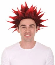 Bang Bang Red Spike Wig Halloween Cosplay Super Siah Rock Party Costume HM-020