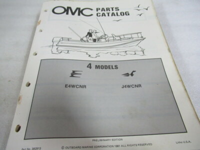 PM26 1982 OMC 4 Model E4WCNR J4WCNR Preliminary Edition Parts