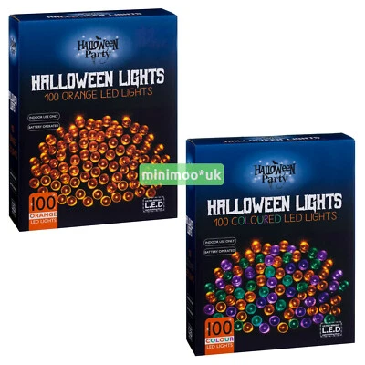 Lumières LED Halloween 100 Câble LED Ultra Lumineux Décoration Effrayante Effrayante - Photo 1/3