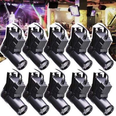 10X 30W Pinspot RGBW Beam LED Stage SpotLight Lighting DMX Show Party Disco DJ