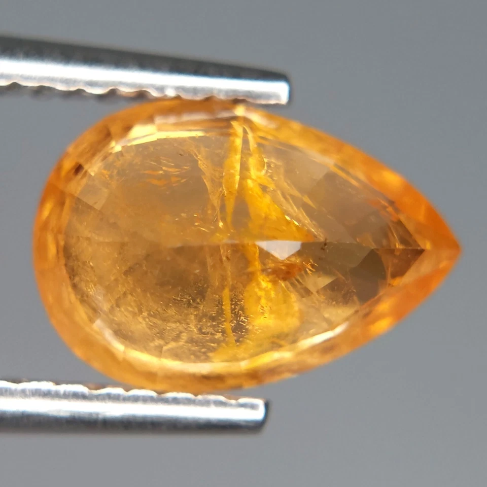 2,62 ct EXCELENTE FORMA DE PÊRA NATURAL GRANADA SPESSARTINE PEDRA PRECIOSA SOLTA - Imagem 2 de 3