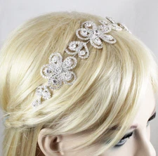 Daisy Crystal Rhinestone Bridal Hair Headband Headpiece Jewelry Tiara Prom T907