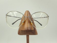 Vintage Marcolin 7000-03 Silver Half-Rimmed Butterfly Sunglasses FRAMES ONLY