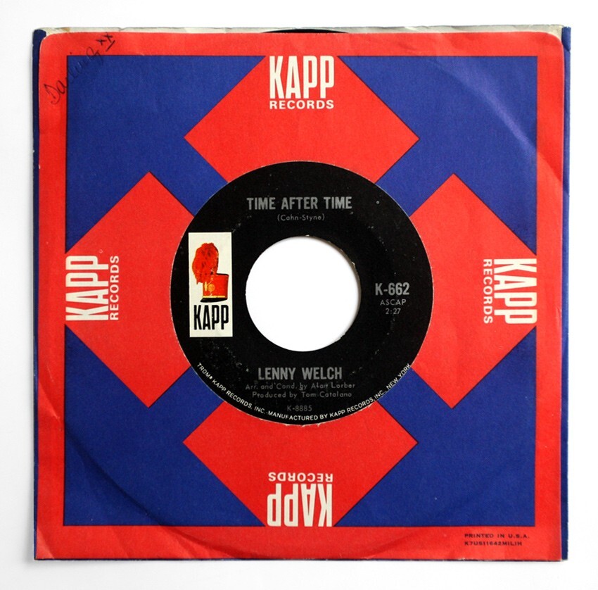 LENNY WELCH Darling take me back & Time after time US 1965 Kapp K LENNY WELCH Darling take me back & Time after time US 1965 Kapp K