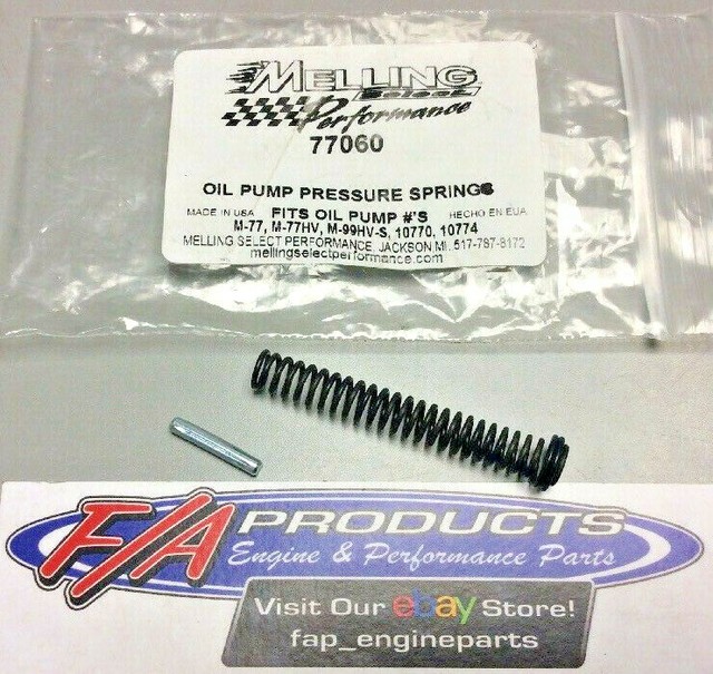 Melling 77060 SINGLE Big Block Chevy 60 PSI Oil Pressure Relief Valve