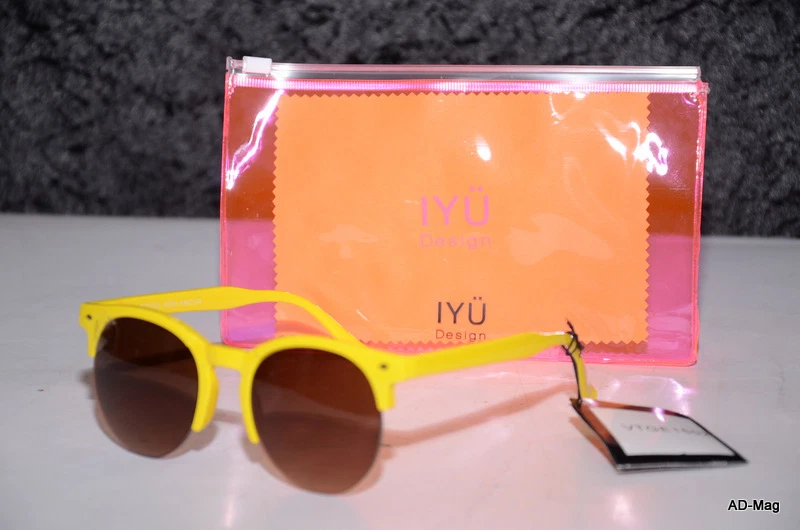 Paire de lunettes de soleil lunette solaire IY Design VTGE1502 Jaune NEUF