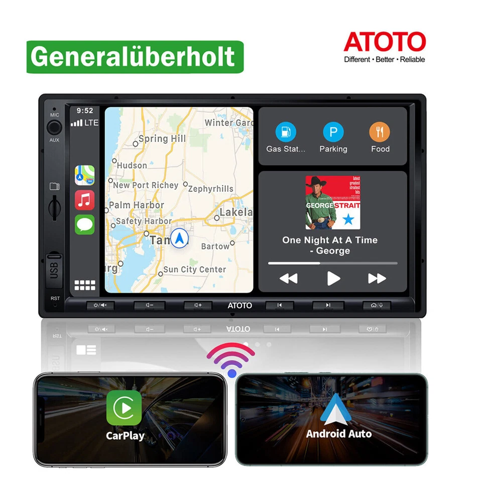 ATOTO F7 WE 7" Autoradio 2 Din GPS Navigation CarPlay & Android Auto,Bluetooth - Immagine 2 di 4
