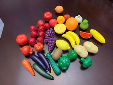 Realistic Plastic Toy Food,Fruits  Veggies, Great Condition