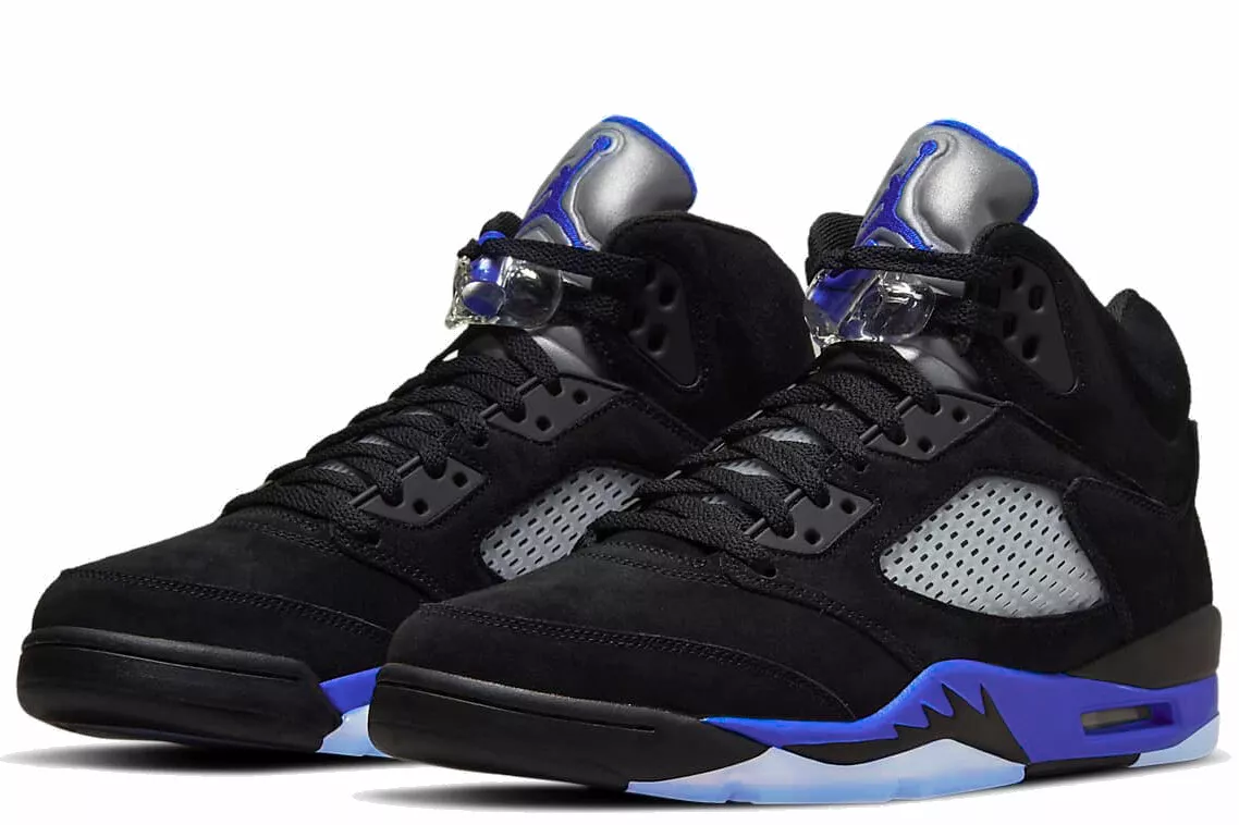 Air Jordan 5 Retro “Racer Blue” Black/Silver CT4838-004 Size 10.5 NEW W/O  Box | eBay