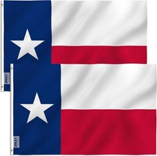 Anley Pack of 2 Fly Breeze 3x5 Ft Texas State Flag - Texas State Flags Polyester