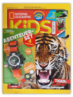 National Geographic Kids Magazin Nr. 7/2019 Lernen & Rätseln Extra Abenteuer-Set